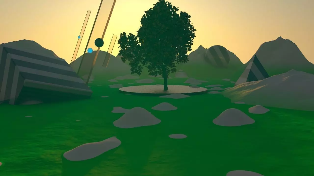 SCI-FI garden  Low-poly 3D model_0