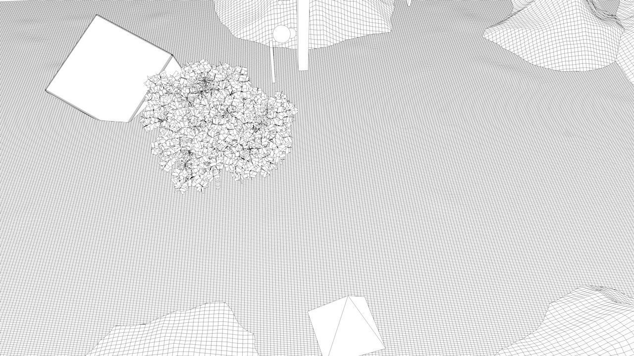 SCI-FI garden  Low-poly 3D model_3