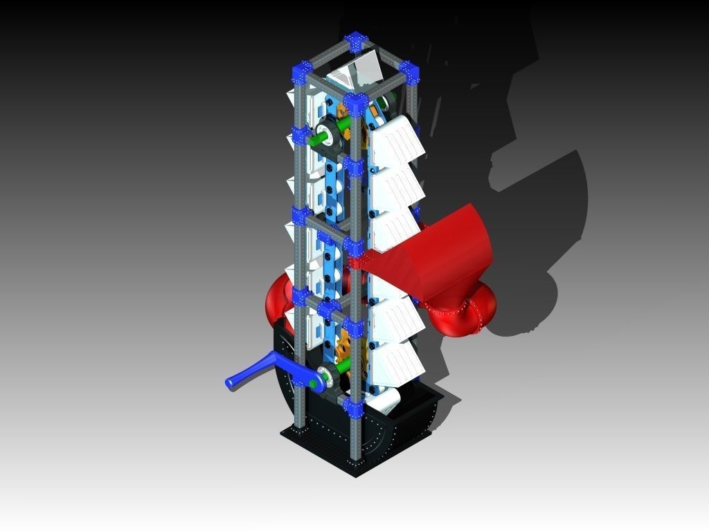 Modular Bucket Elevator - assembly expansible 3D print model_2