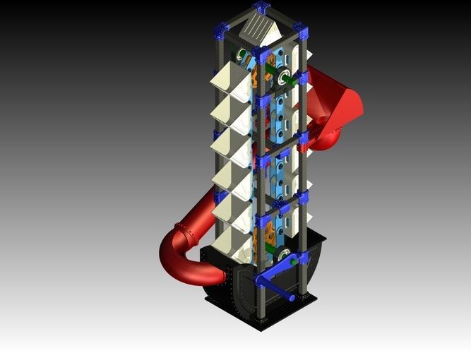 Modular Bucket Elevator - assembly expansible 3D print model