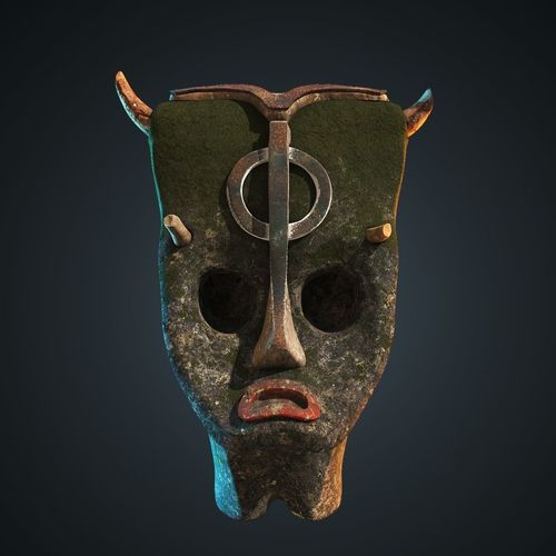 Dwarf totem Low-poly 3D model