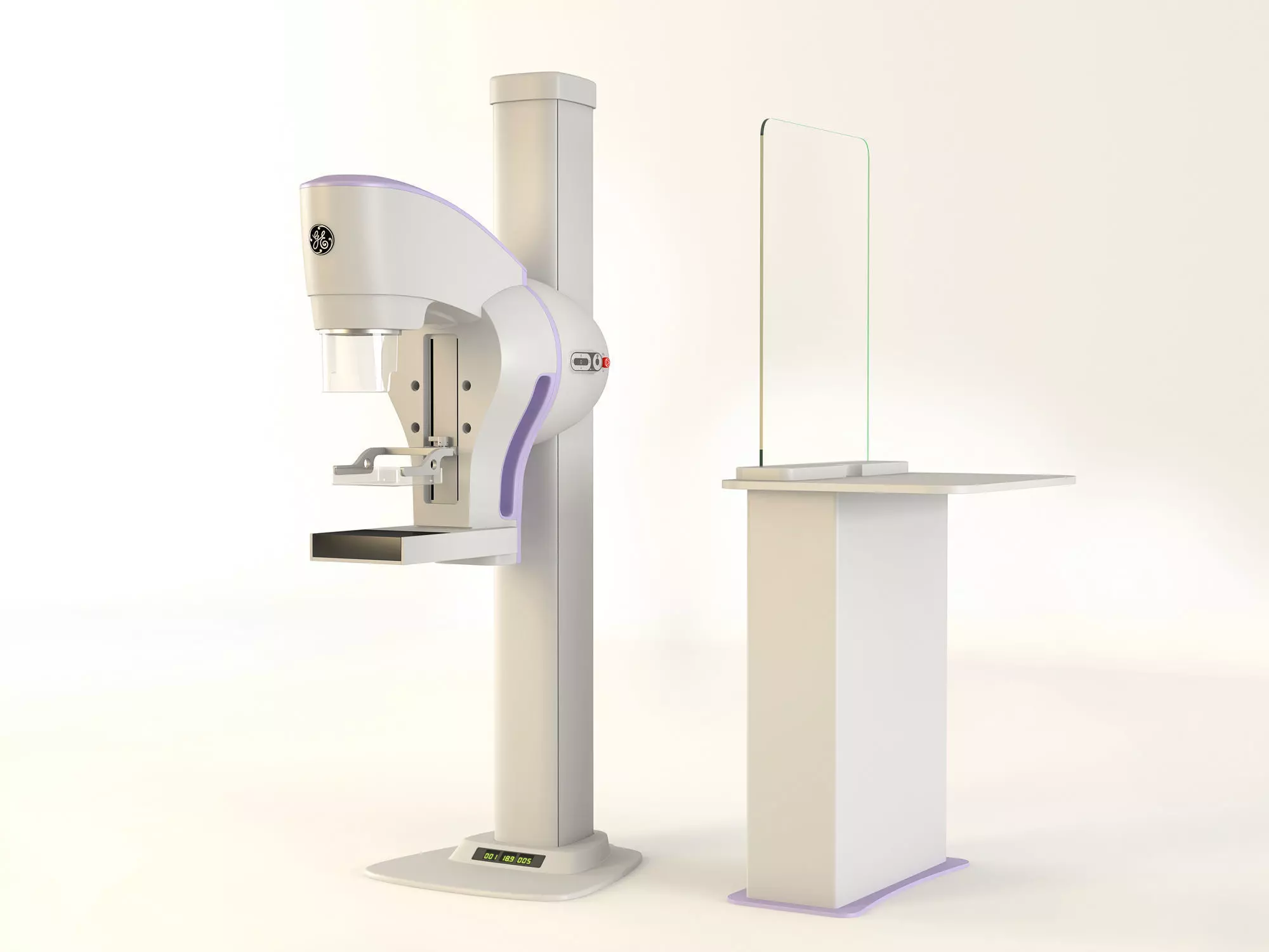 Mammography Senographe Crystal 3D model_0