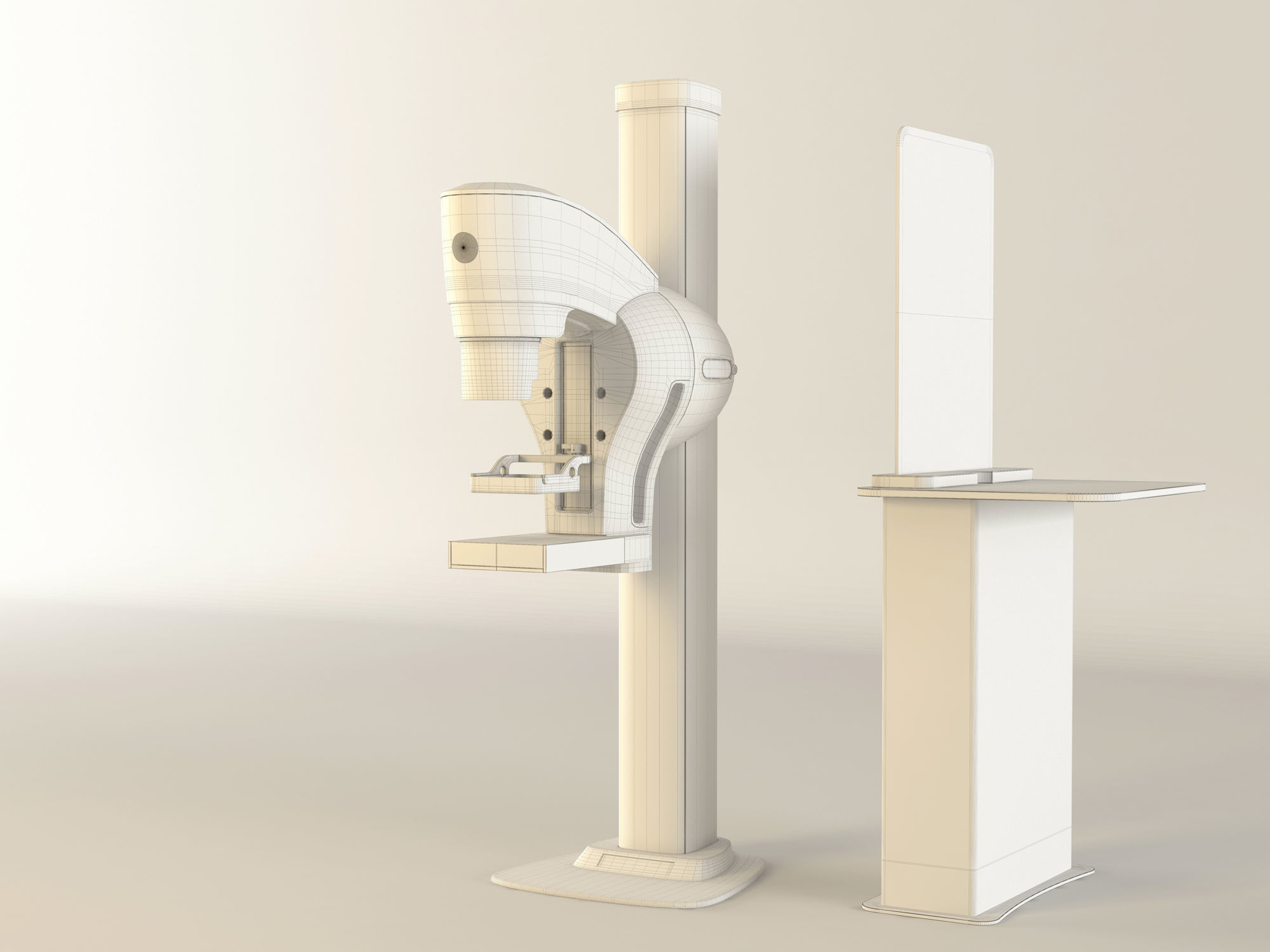 Mammography Senographe Crystal 3D model_7