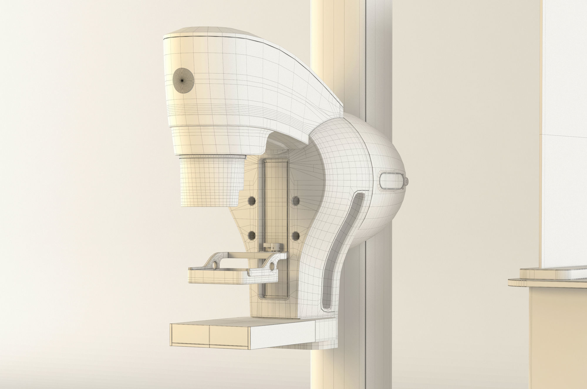 Mammography Senographe Crystal 3D model_5