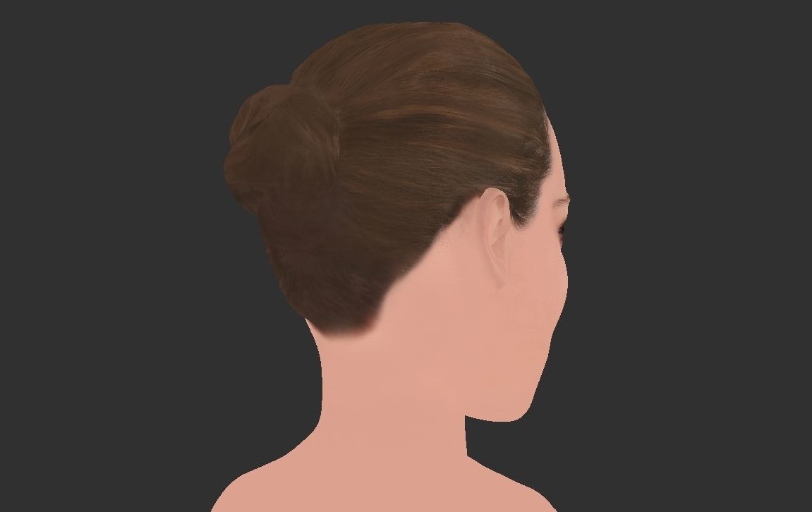 Angelina Jolie bust ready for full color 3D printing 3D print model_25