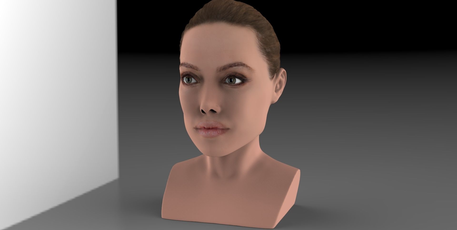 Angelina Jolie bust ready for full color 3D printing 3D print model_1