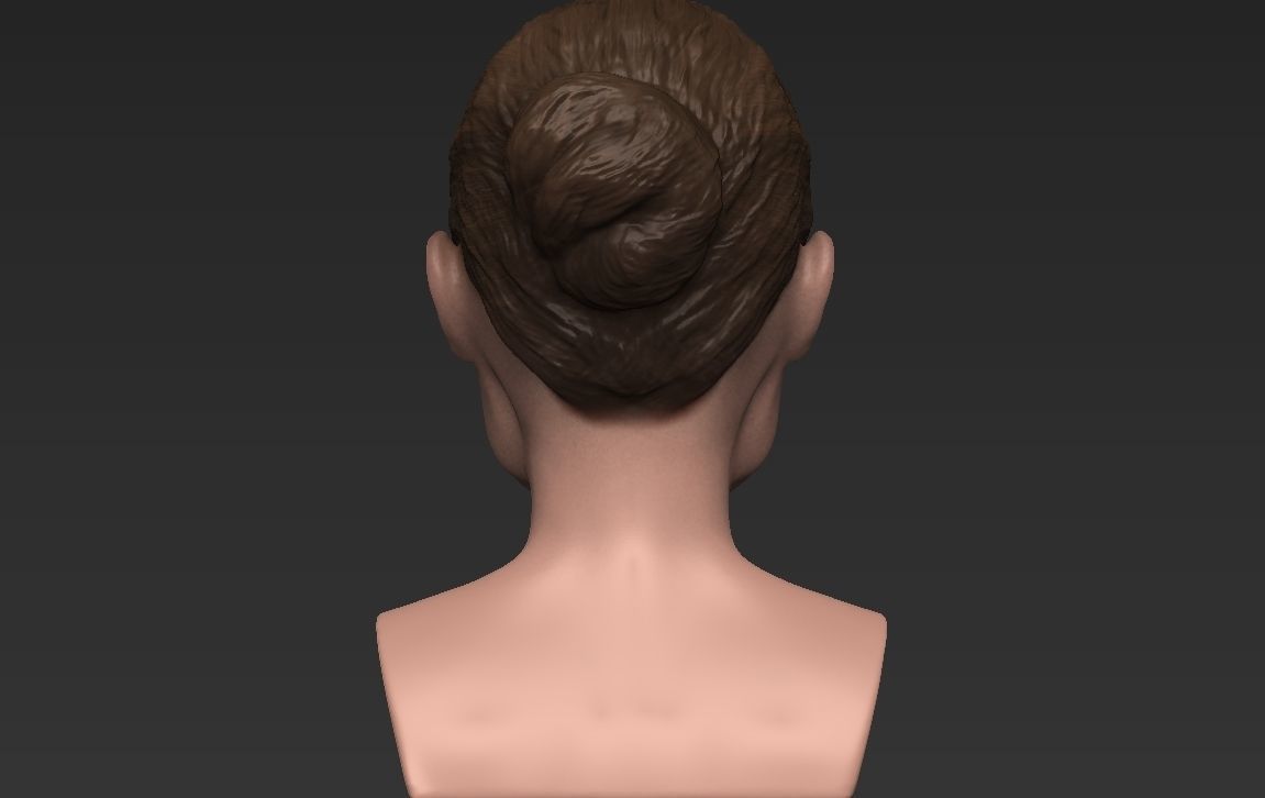 Angelina Jolie bust ready for full color 3D printing 3D print model_10