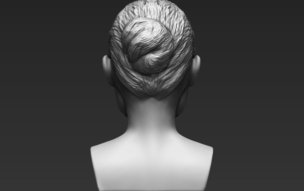 Angelina Jolie bust ready for full color 3D printing 3D print model_32