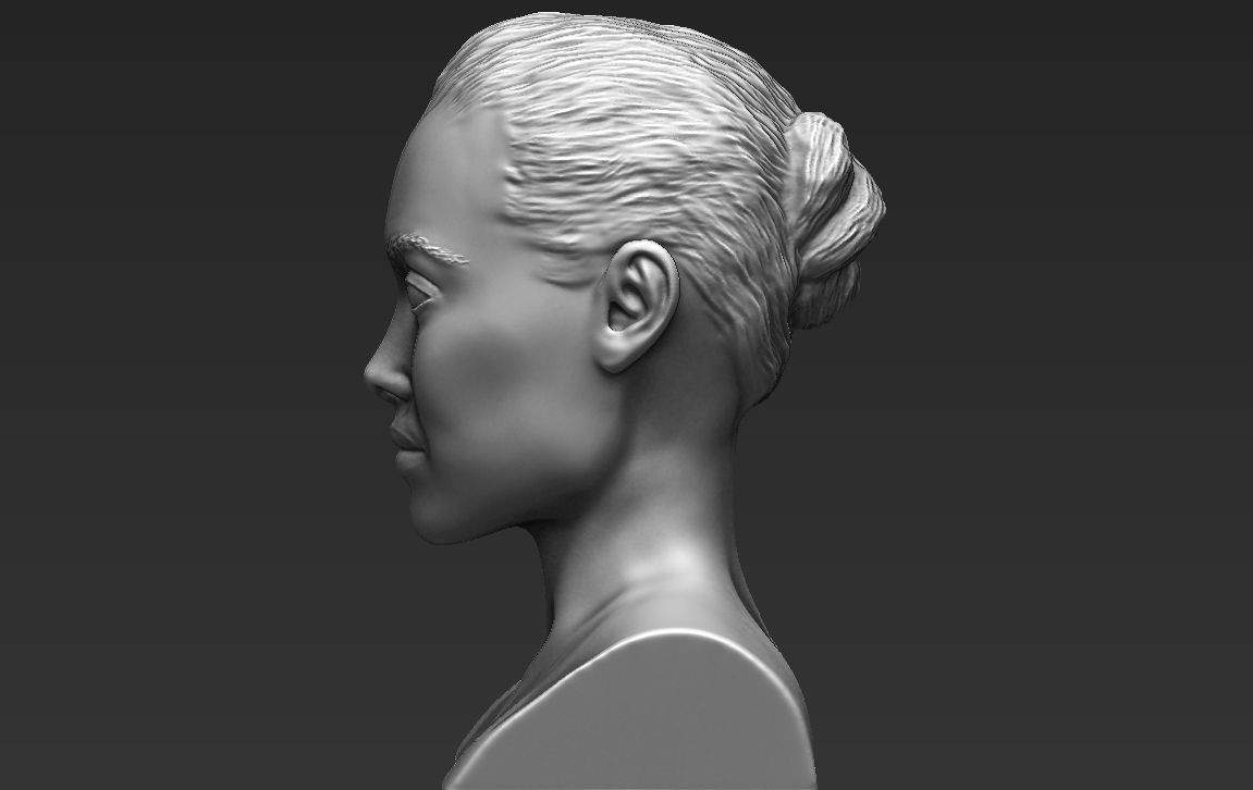 Angelina Jolie bust ready for full color 3D printing 3D print model_31