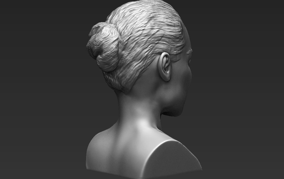 Angelina Jolie bust ready for full color 3D printing 3D print model_37