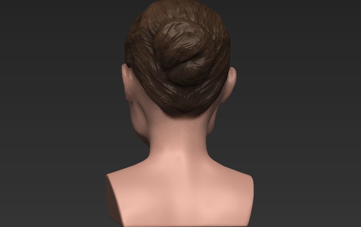 Angelina Jolie bust ready for full color 3D printing 3D print model_15