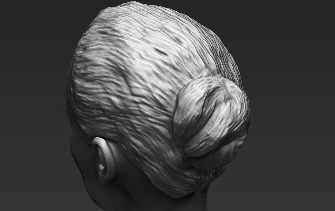 Angelina Jolie bust ready for full color 3D printing 3D print model_41