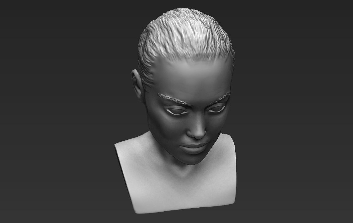 Angelina Jolie bust ready for full color 3D printing 3D print model_42