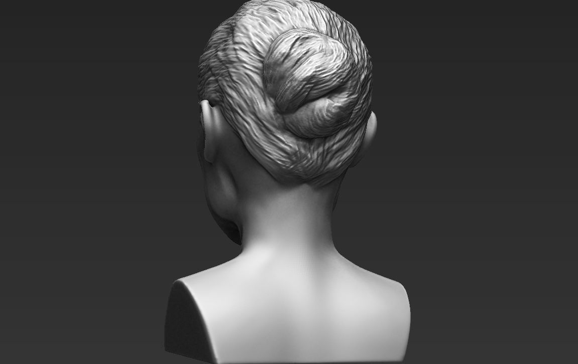 Angelina Jolie bust ready for full color 3D printing 3D print model_33