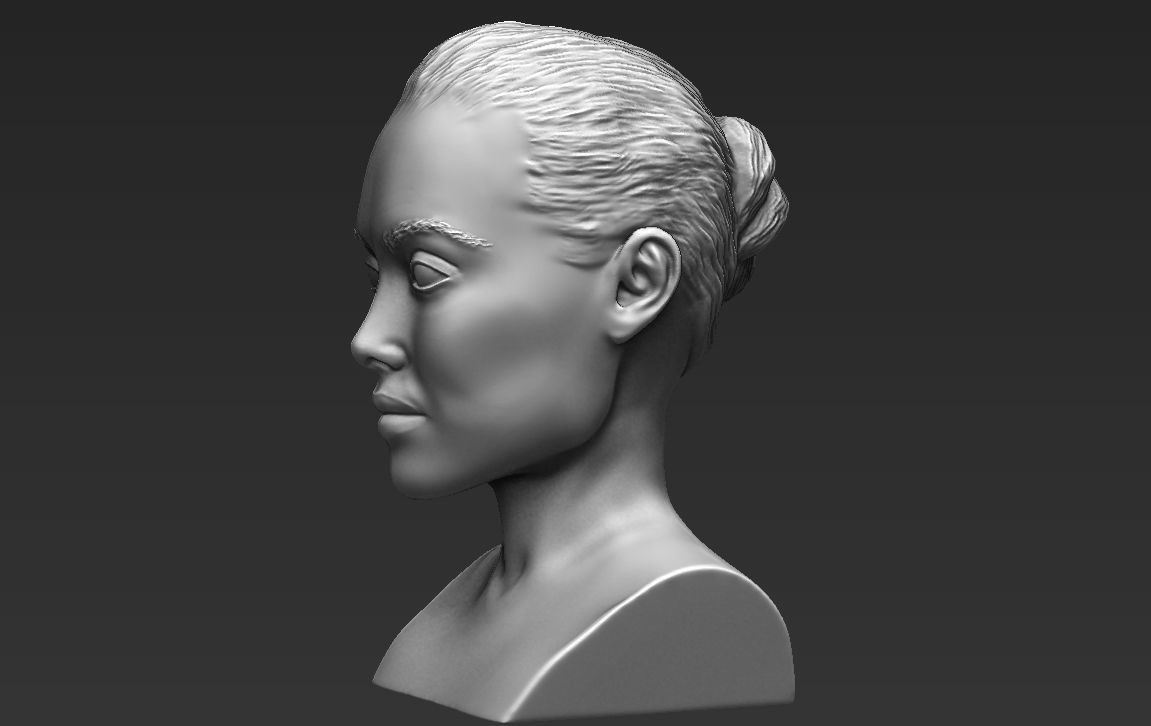 Angelina Jolie bust ready for full color 3D printing 3D print model_28