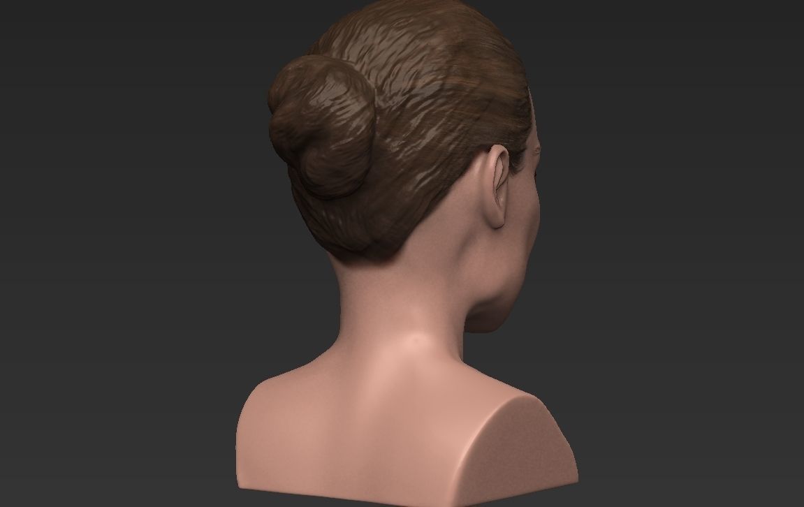 Angelina Jolie bust ready for full color 3D printing 3D print model_14