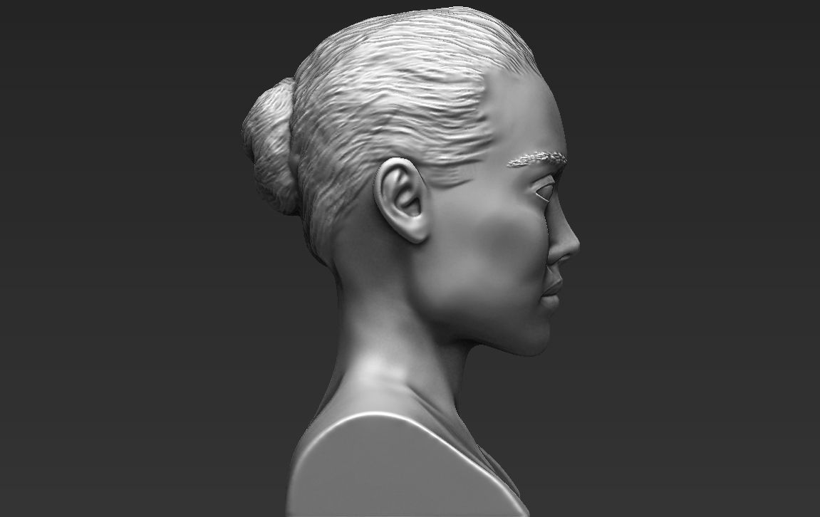 Angelina Jolie bust ready for full color 3D printing 3D print model_36