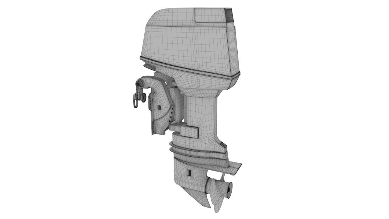 Outboard 60HP 3D model_1