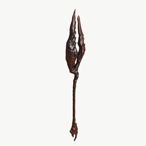 Battle spear for Alien Invader Low-poly 3D model