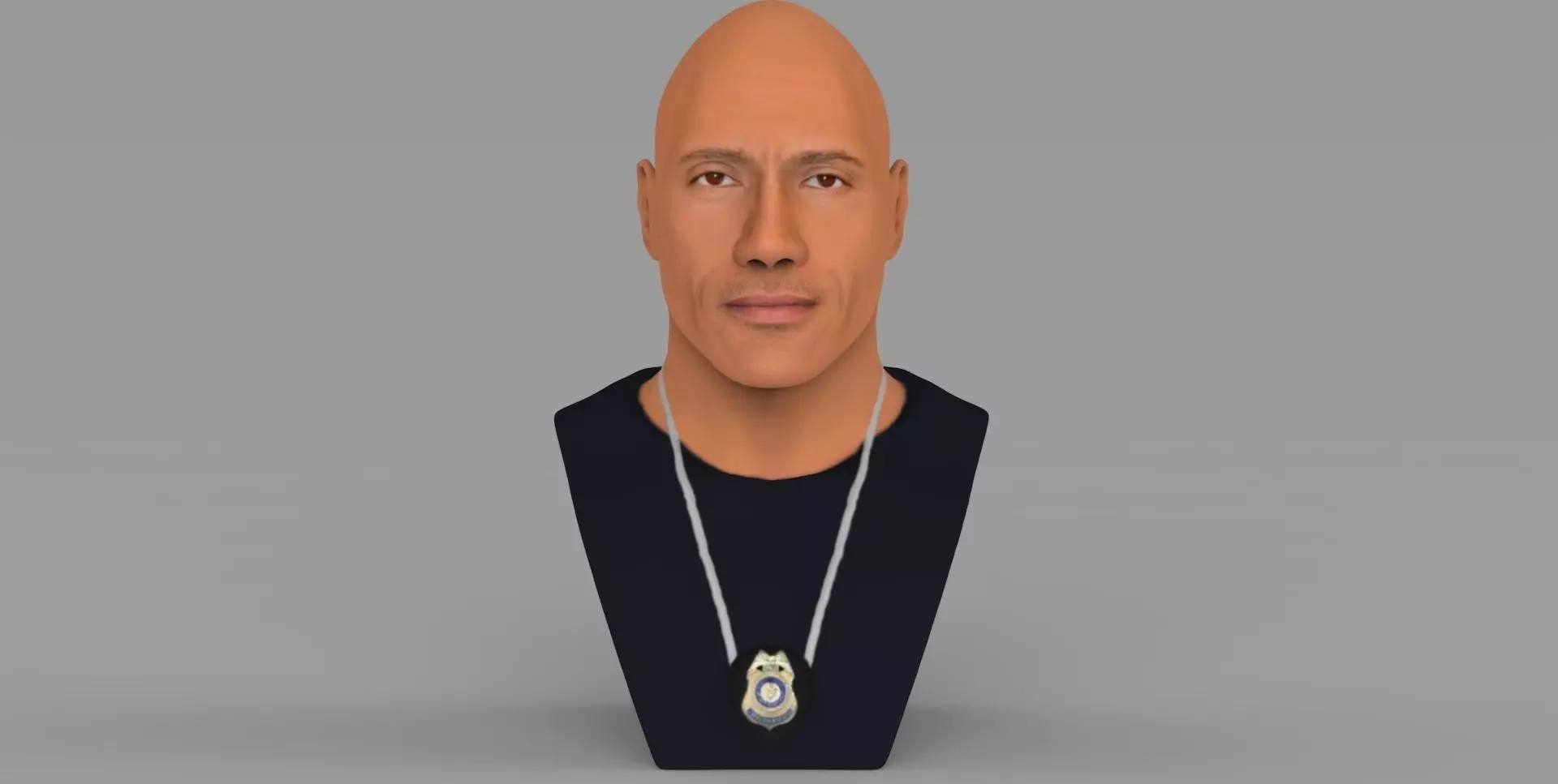 Dwayne Rock Johnson bust ready for full color 3D printing  3D print model_0