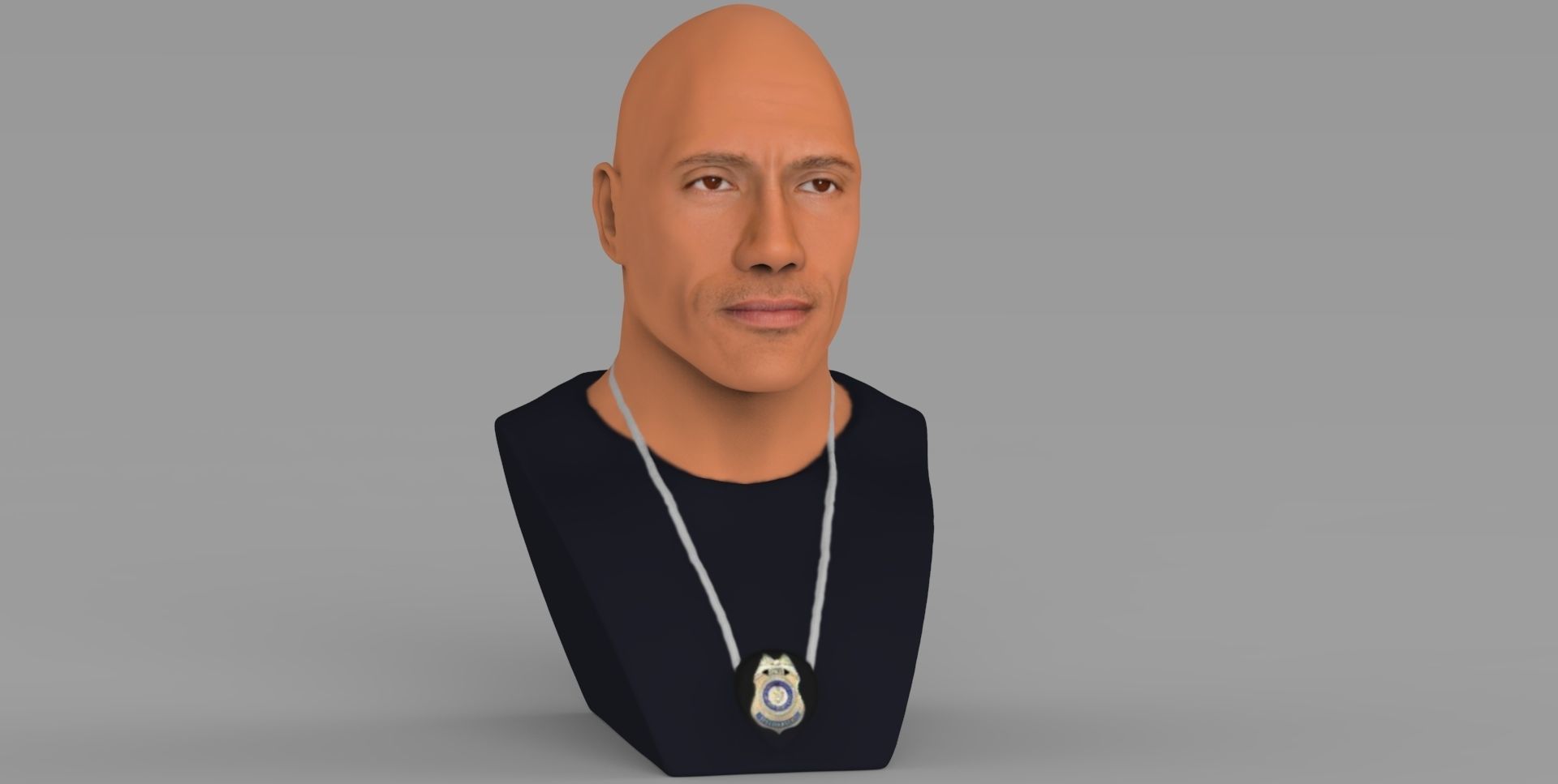 Dwayne Rock Johnson bust ready for full color 3D printing  3D print model_12