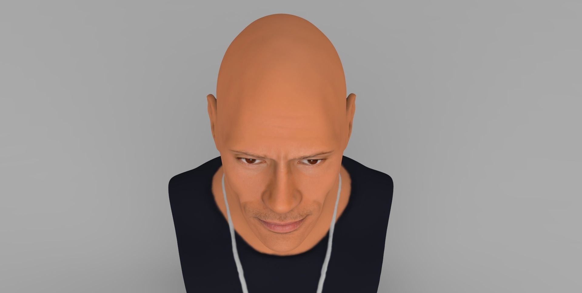 Dwayne Rock Johnson bust ready for full color 3D printing  3D print model_15