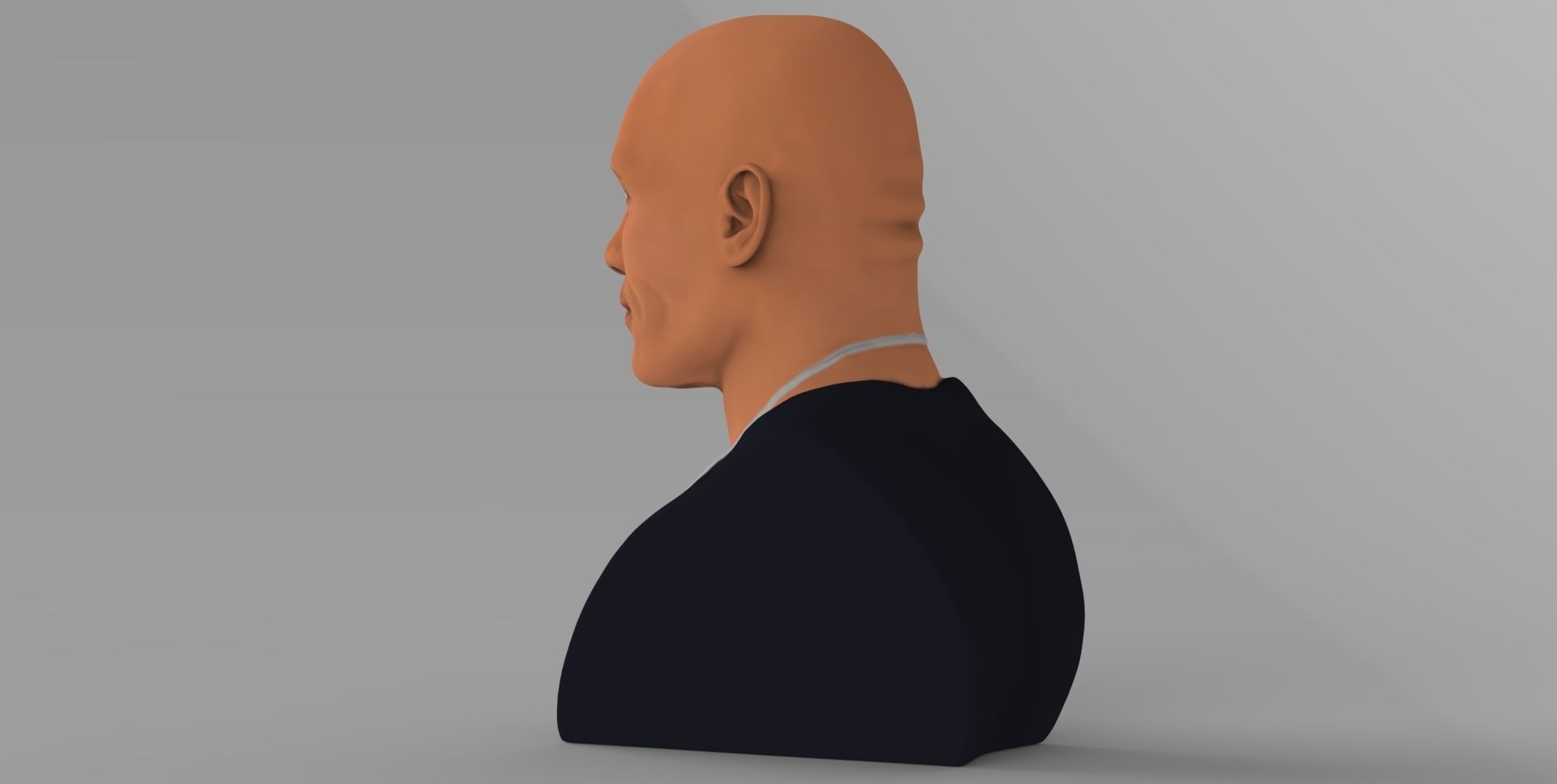 Dwayne Rock Johnson bust ready for full color 3D printing  3D print model_5