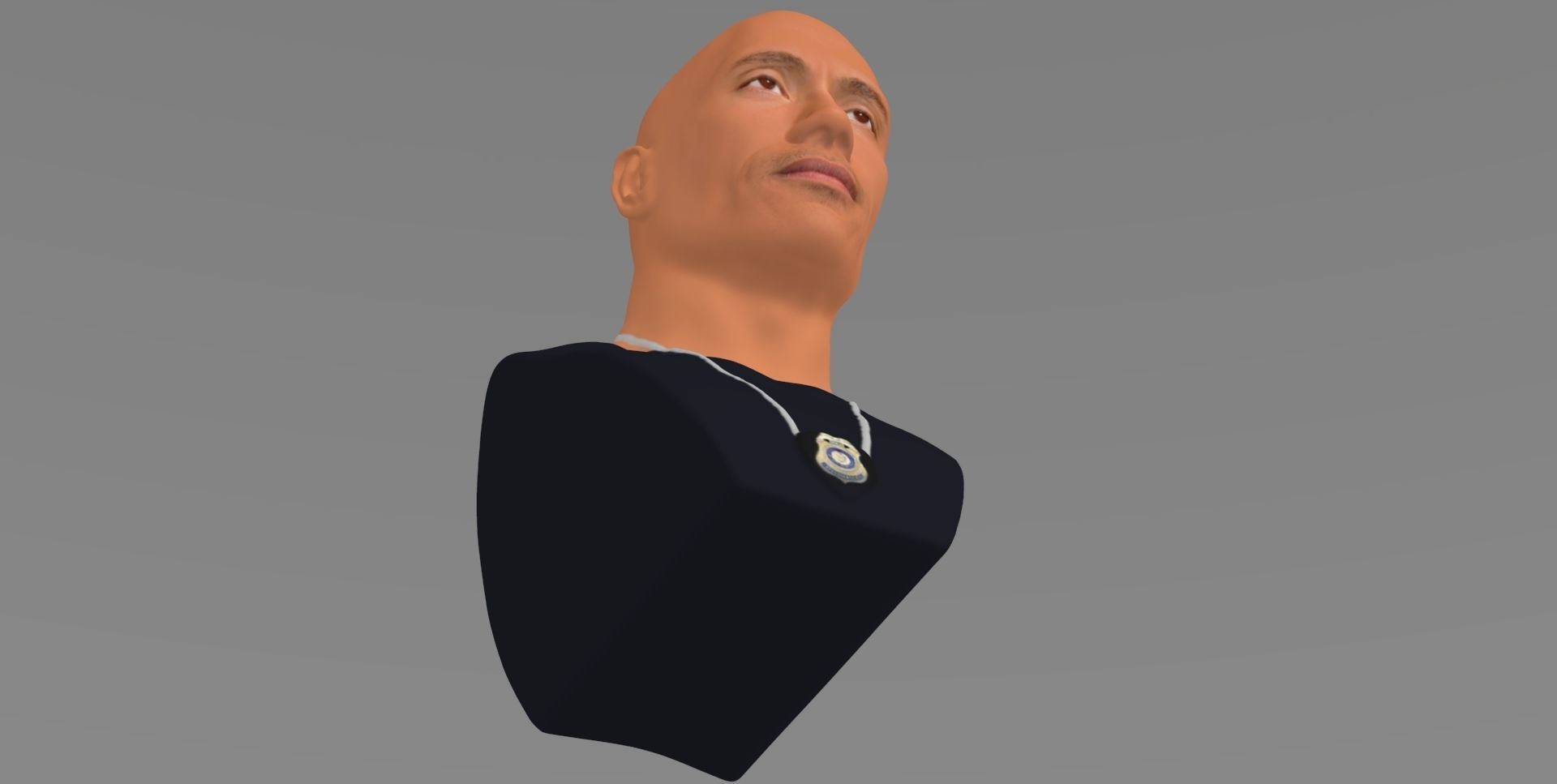 Dwayne Rock Johnson bust ready for full color 3D printing  3D print model_17