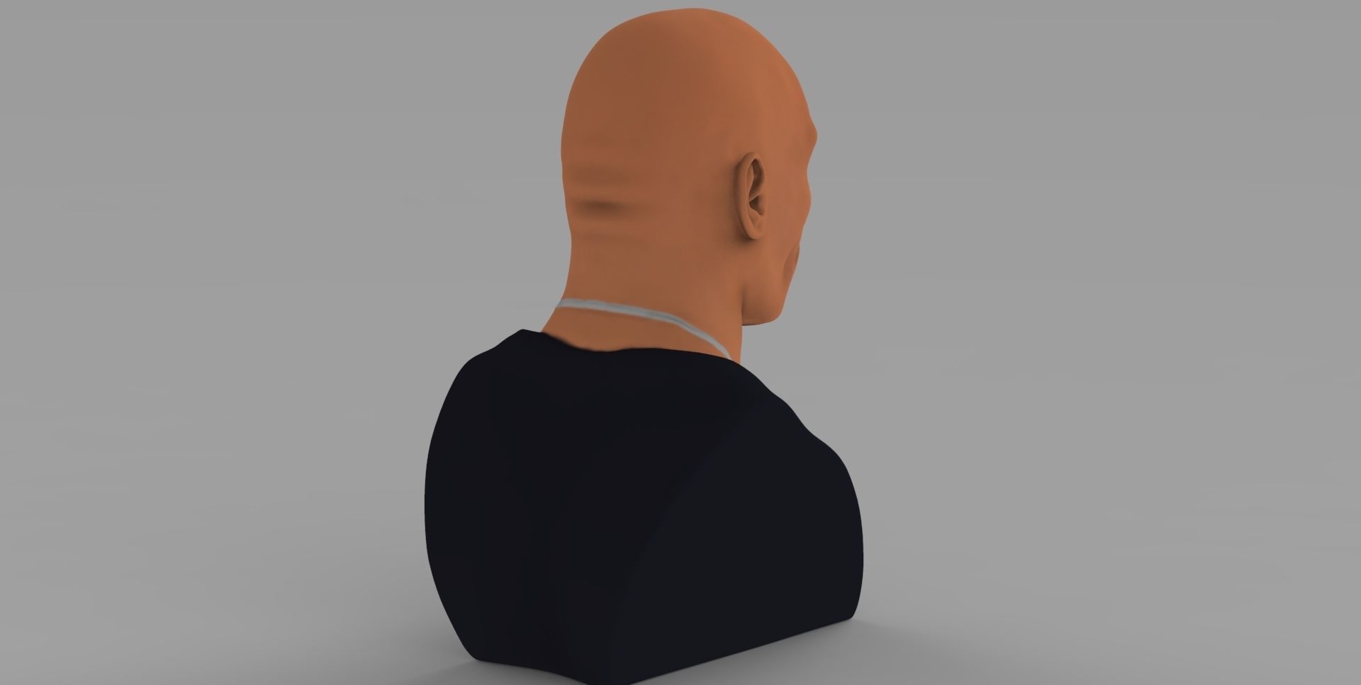 Dwayne Rock Johnson bust ready for full color 3D printing  3D print model_8