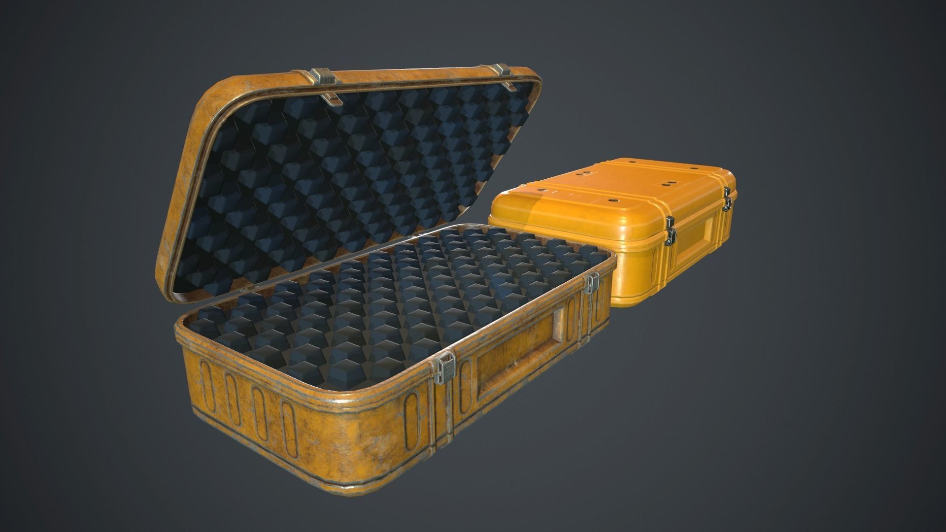 Metal Case PBR Game Ready Low-poly 3D model_2