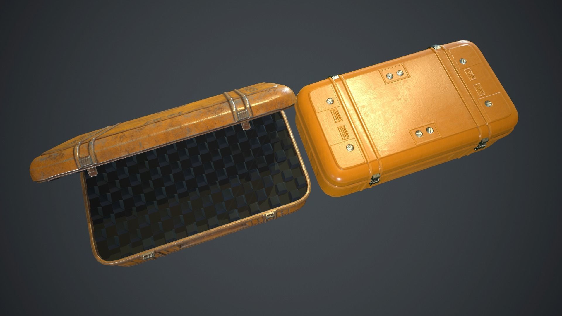 Metal Case PBR Game Ready Low-poly 3D model_5