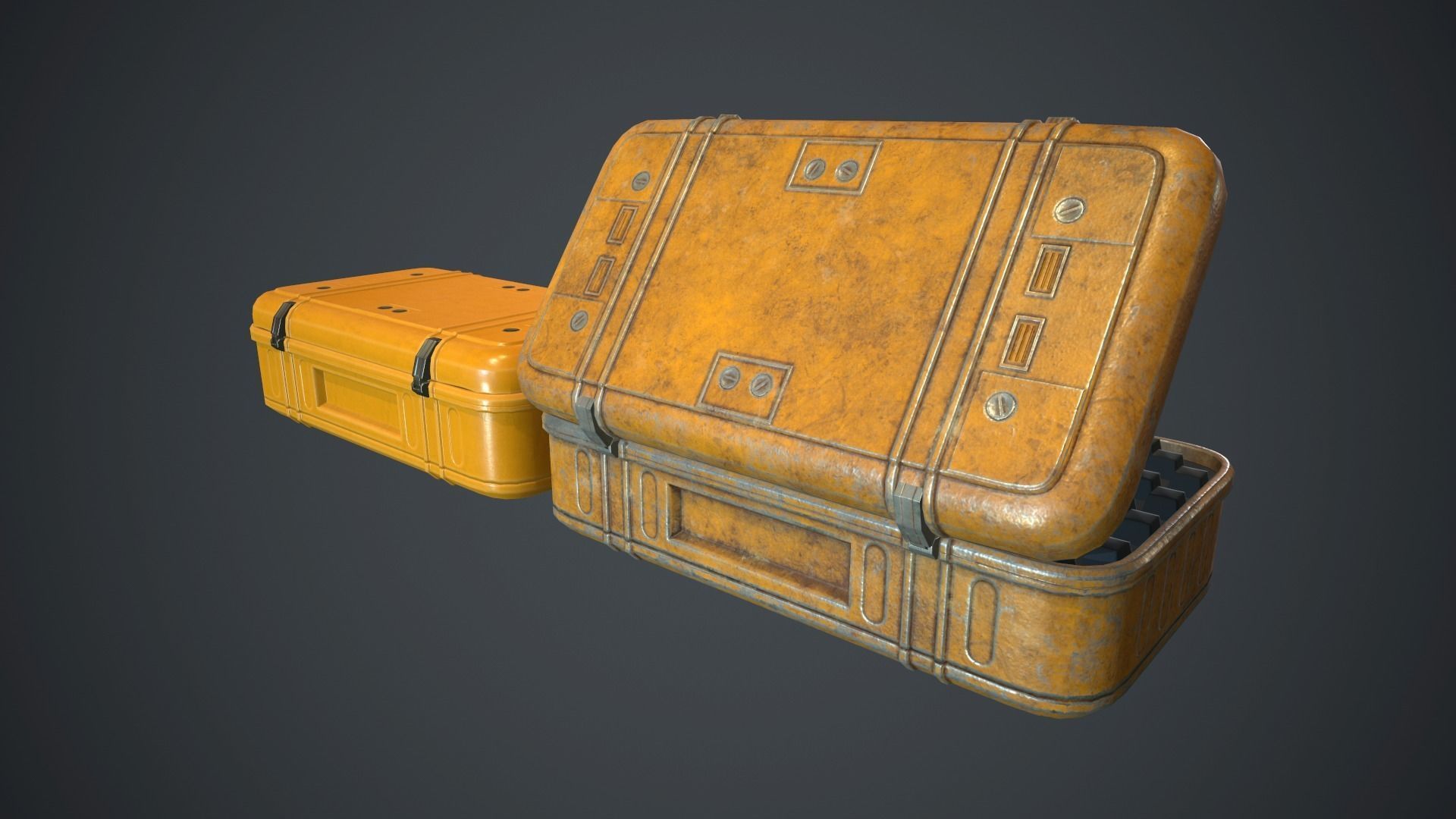 Metal Case PBR Game Ready Low-poly 3D model_3