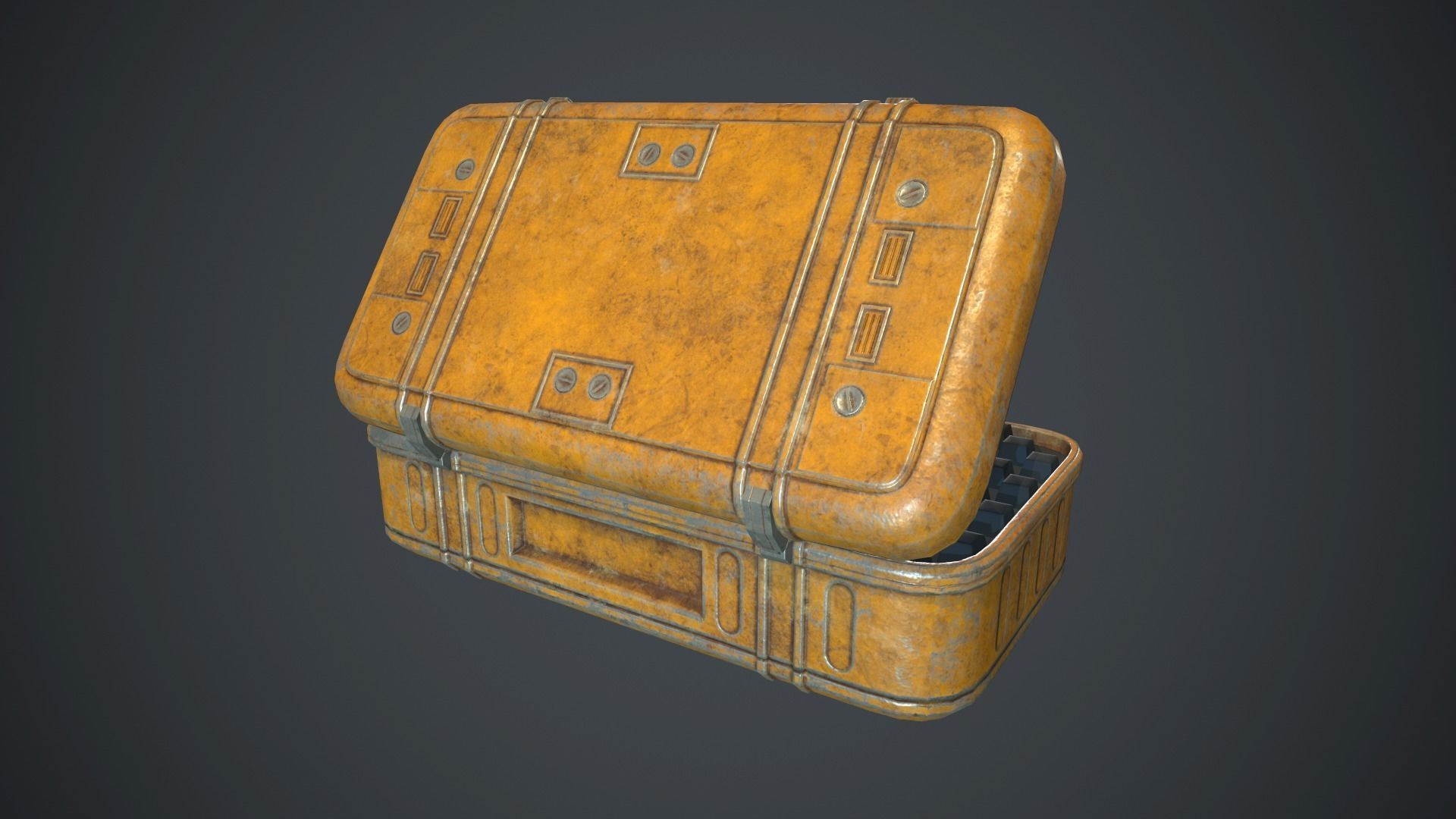 Metal Case PBR Game Ready Low-poly 3D model_8