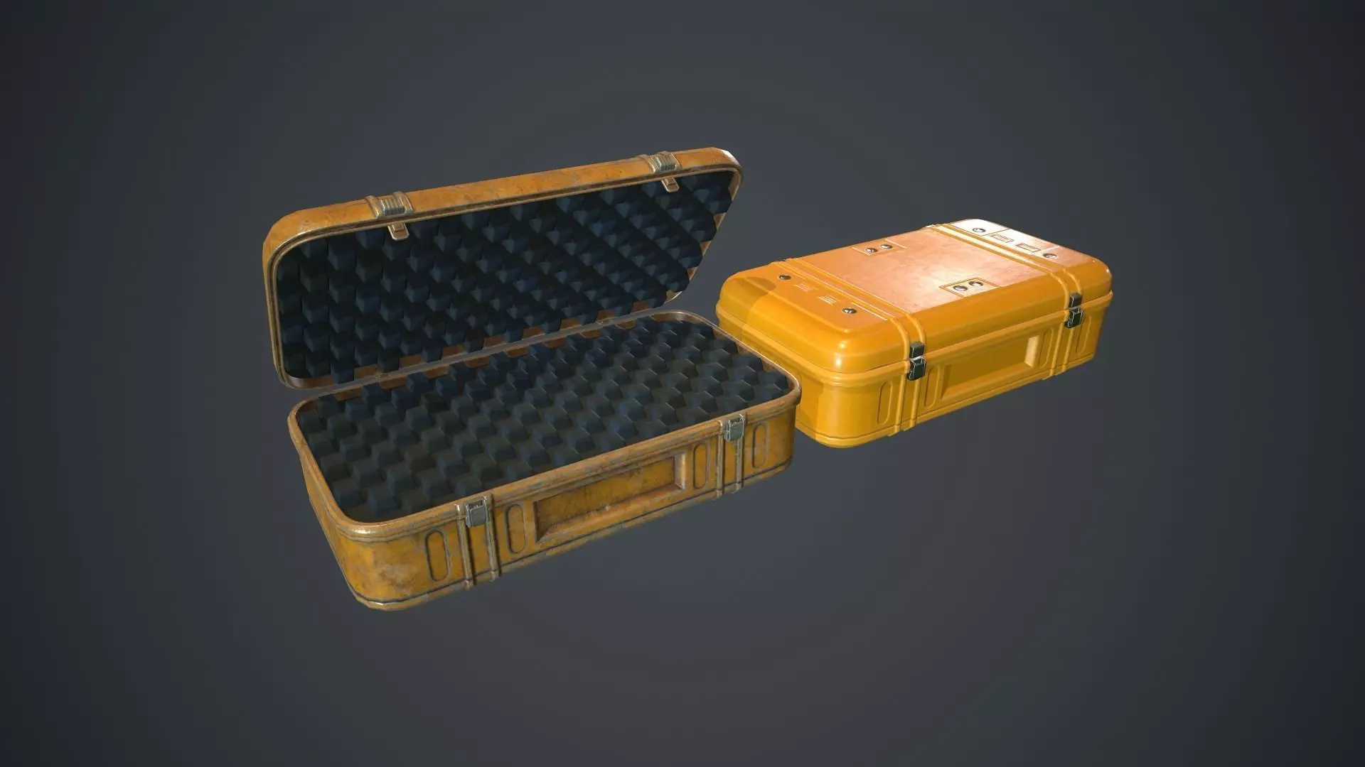 Metal Case PBR Game Ready Low-poly 3D model_0