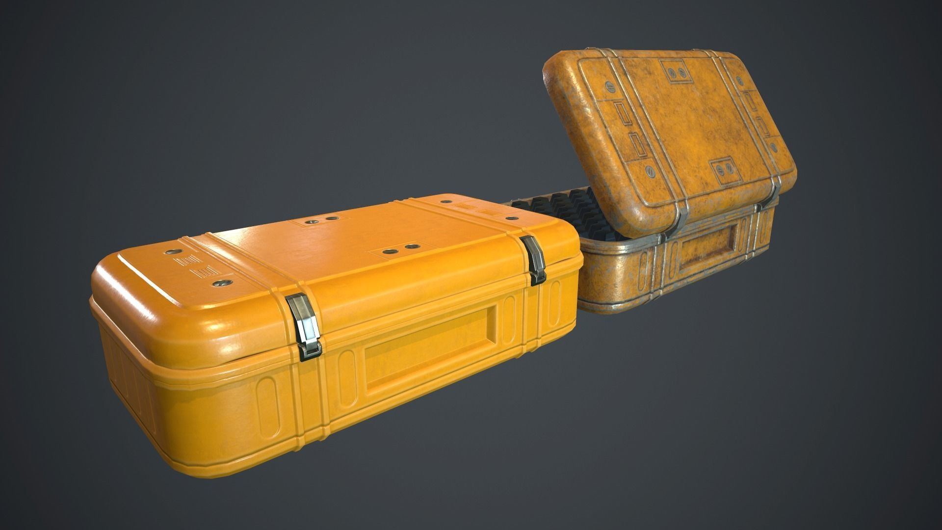 Metal Case PBR Game Ready Low-poly 3D model_4