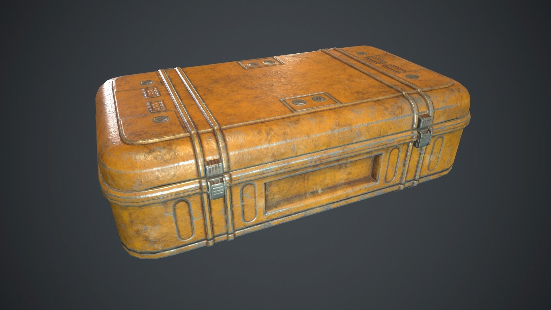 Metal Case PBR Game Ready Low-poly 3D model_11