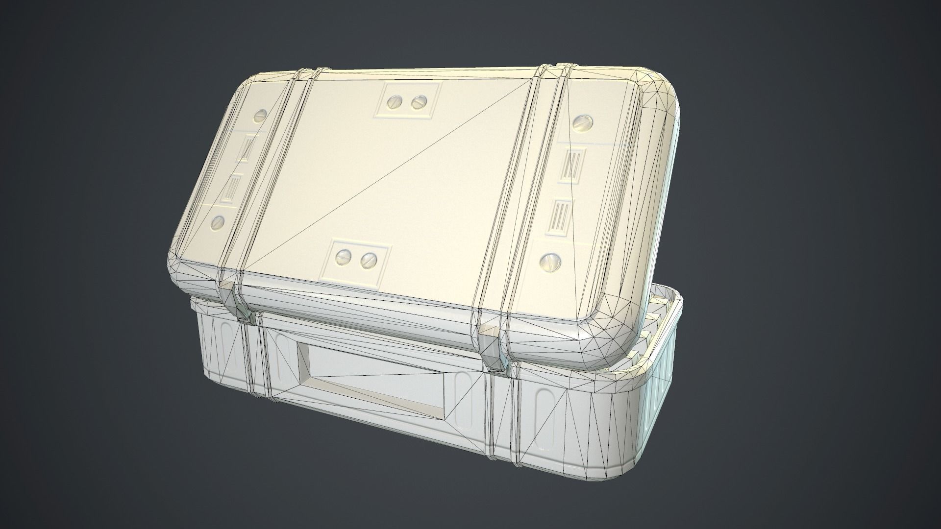 Metal Case PBR Game Ready Low-poly 3D model_19