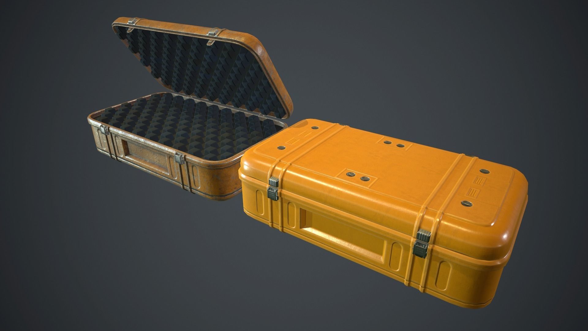 Metal Case PBR Game Ready Low-poly 3D model_1