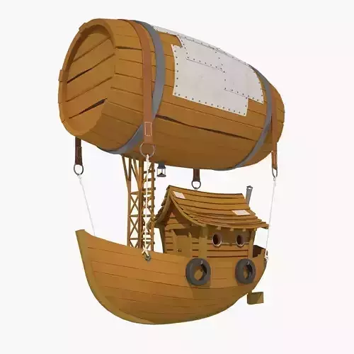 Cartoon Airship 3D model
