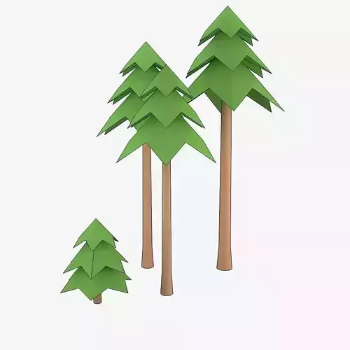 Cartoon Coniferous Tree