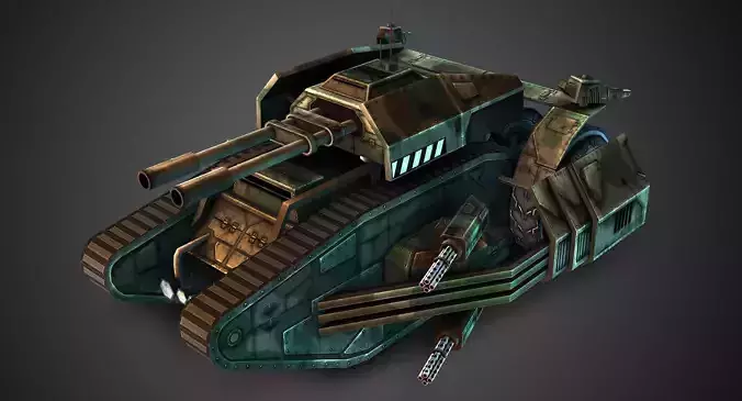low poly Super Tank Low-poly 3D model
