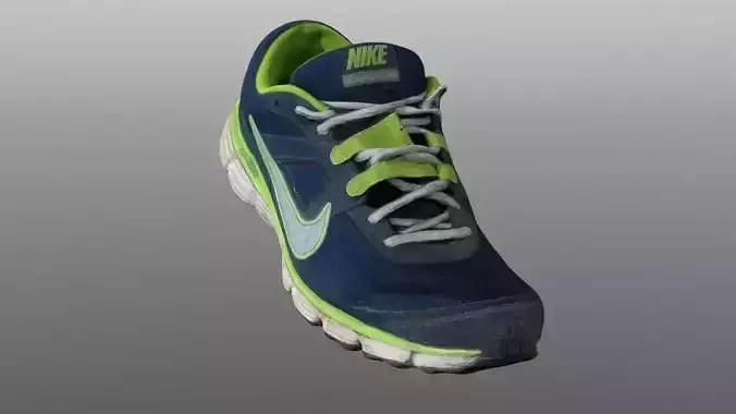 Worn sneaker 3D model Low-poly 3D model