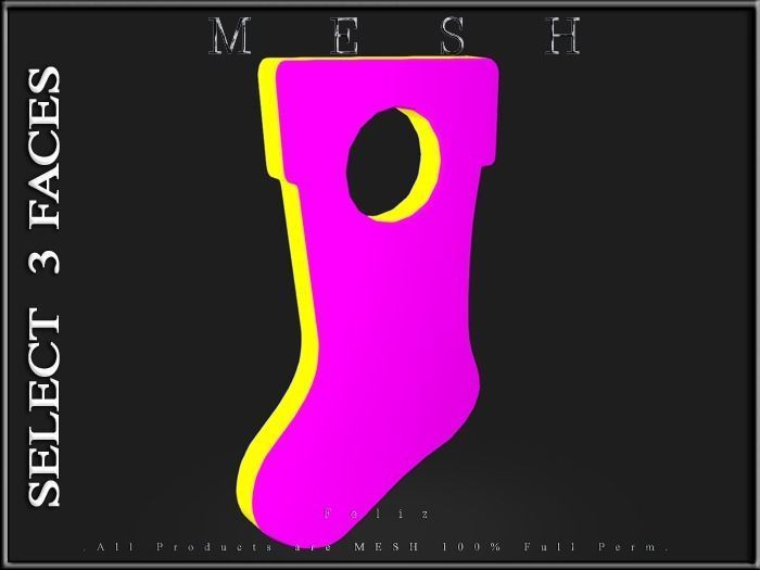 Stocking Door Hanger Low-poly 3D model_1