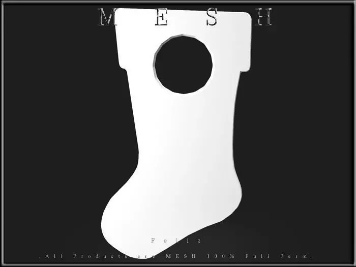 Stocking Door Hanger Low-poly 3D model_0