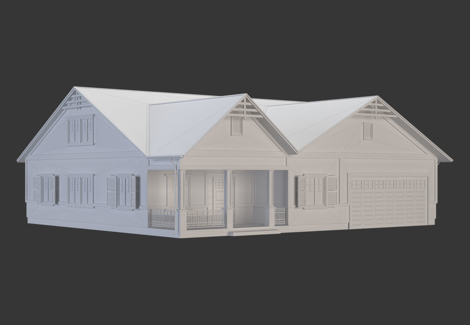 Traditional House 09 Low-poly 3D model_6