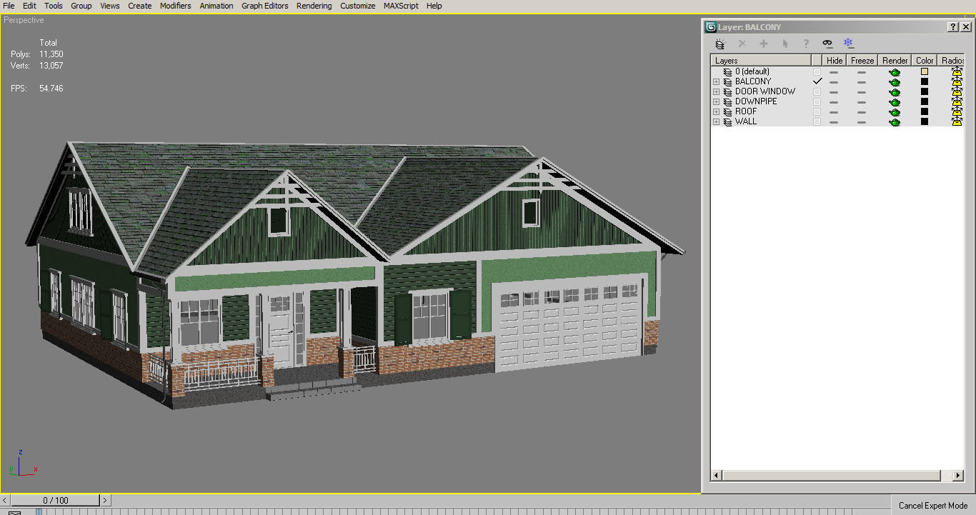 Traditional House 09 Low-poly 3D model_12