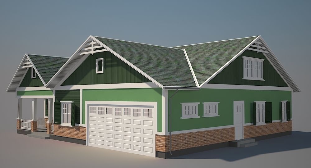 Traditional House 09 Low-poly 3D model_4