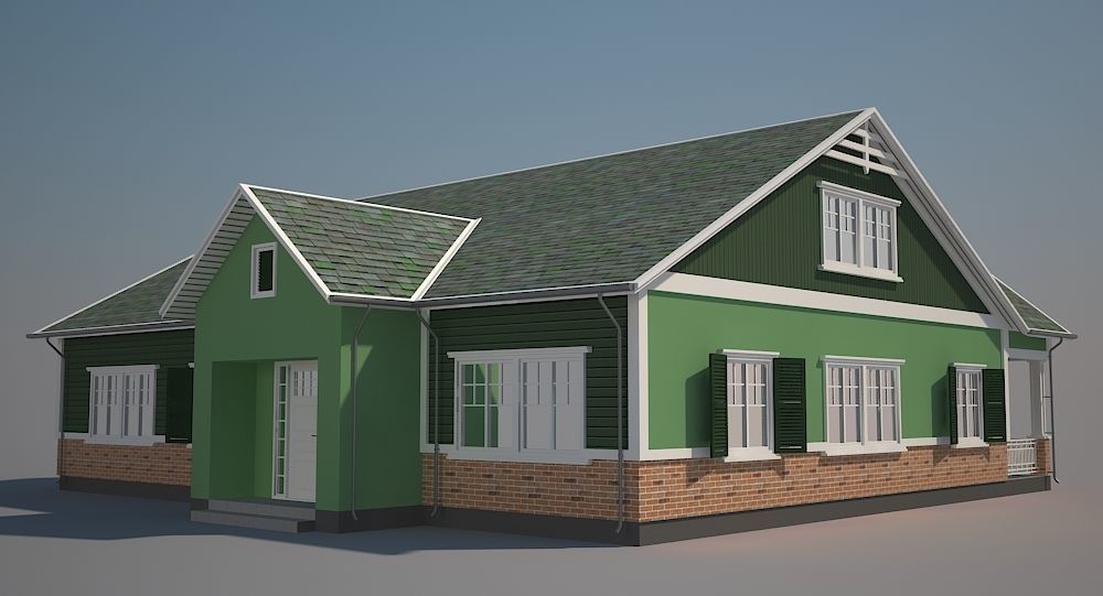 Traditional House 09 Low-poly 3D model_1