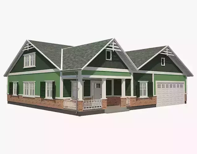 Traditional House 09 Low-poly 3D model