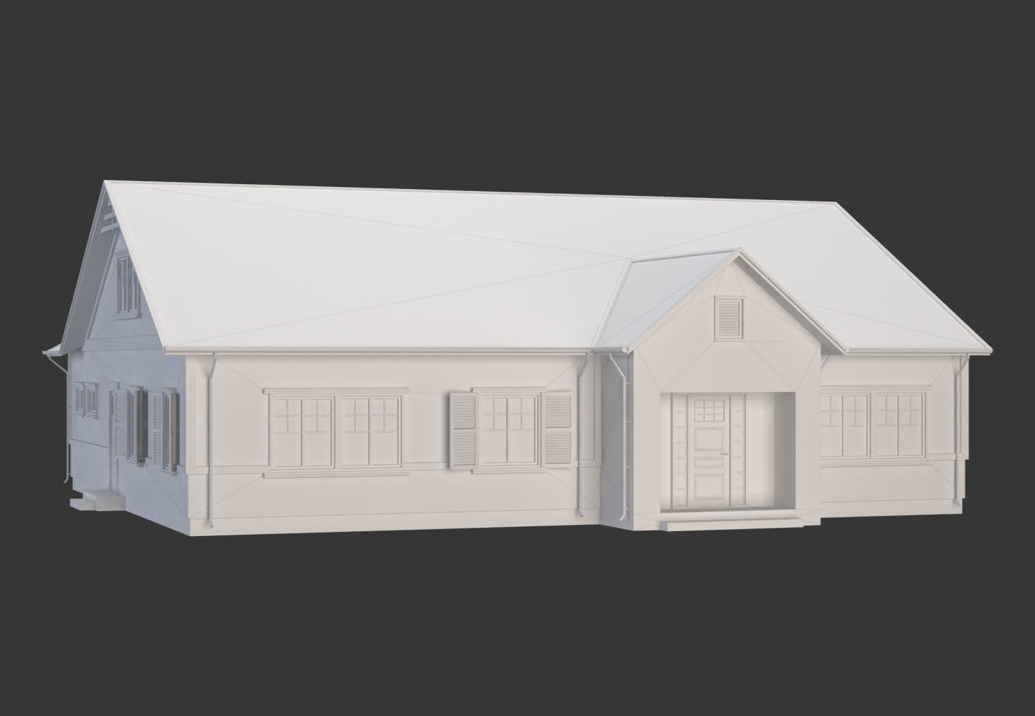 Traditional House 09 Low-poly 3D model_8